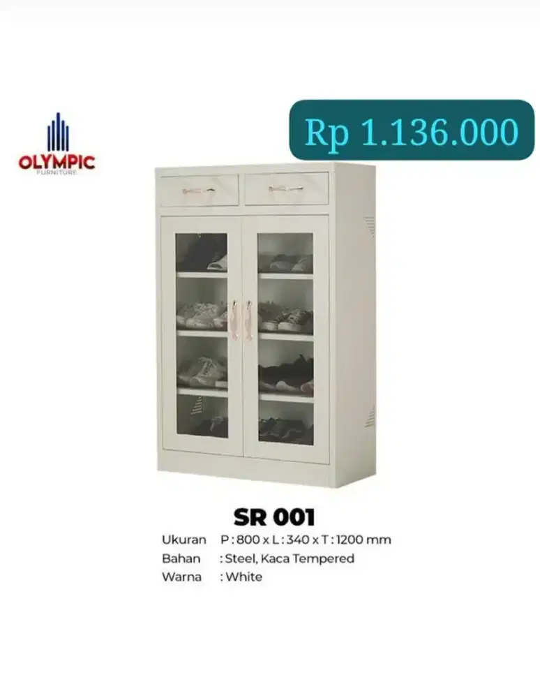 Rak Sepatu Besi Olymsteel SR Series Murah Berkualitas Area Jogja(ars)