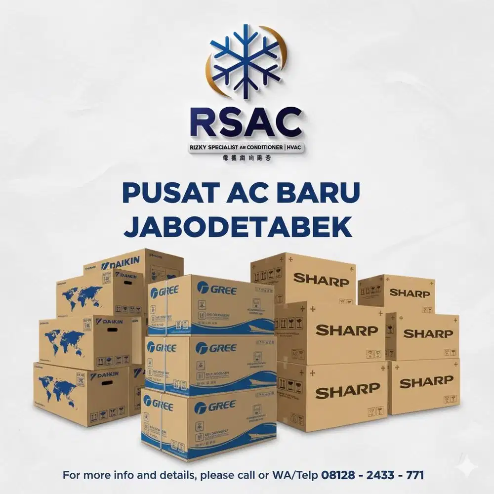 ☎️ PUSAT AC BARU & SECOND JABODETABEK | AC 1/2 PK | AC 3/4 PK | AC 1 PK