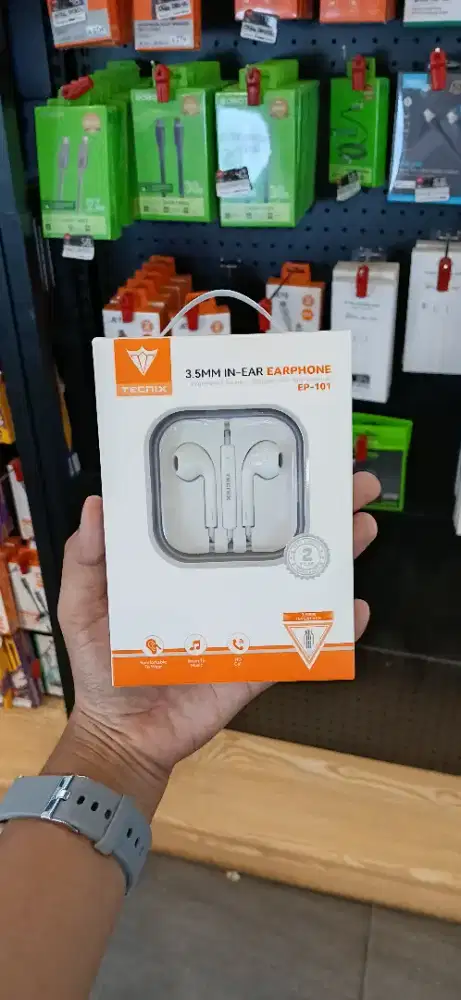 Earphone Tecnix EP-101 Earbuds Handsfree Jack 3.5mm Stereo With Mic