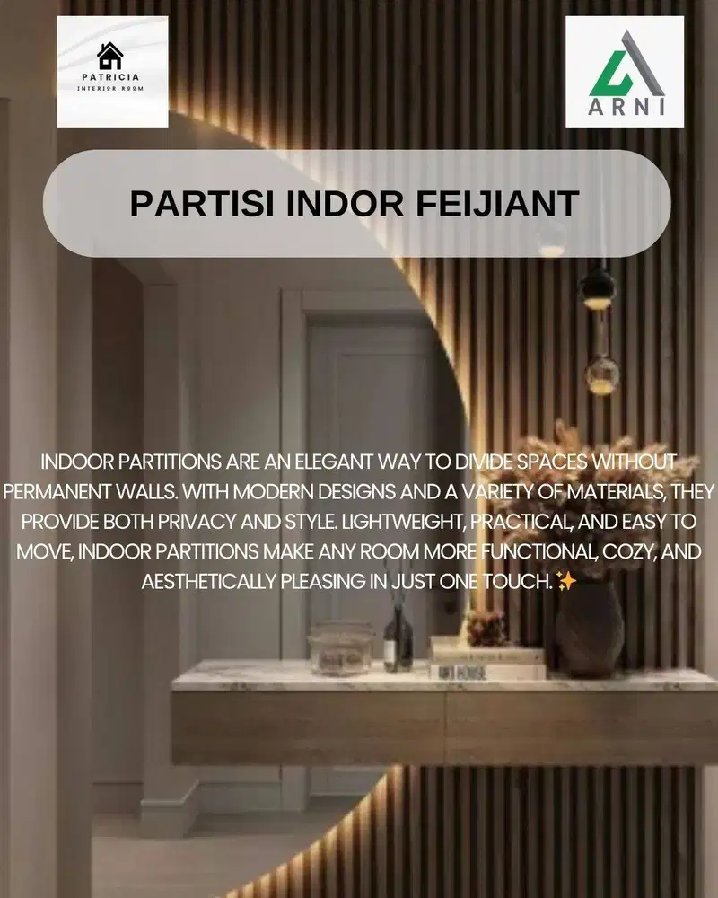 Partisi PVC Feijian | Partisi Indor 5cm x 2,9m