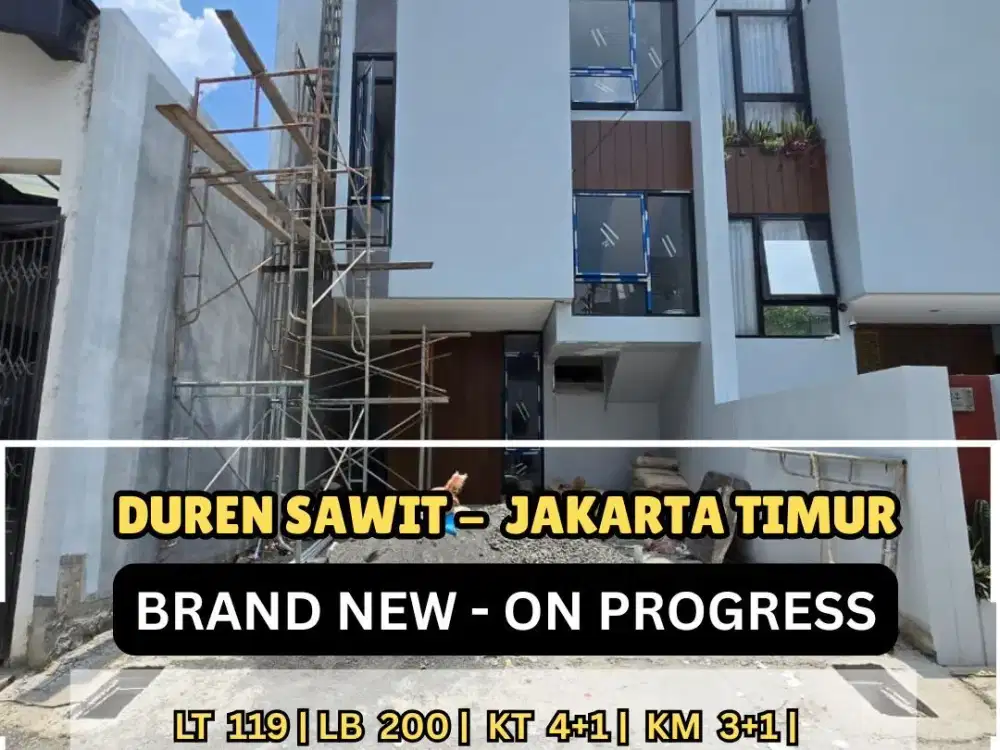 Rumah modern siap huni di cluster duren sawit jakarta timur