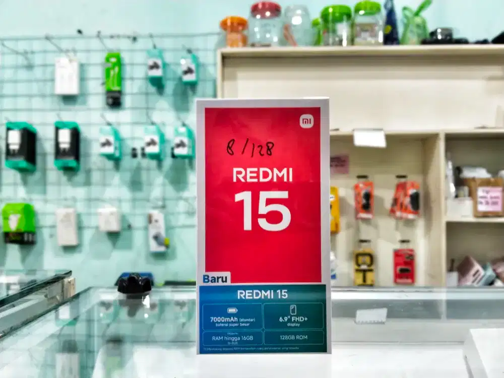 REDMI 15 8/256 NEW SEGEL TERMURAH BERGARANSI RESMI 15 BULAN