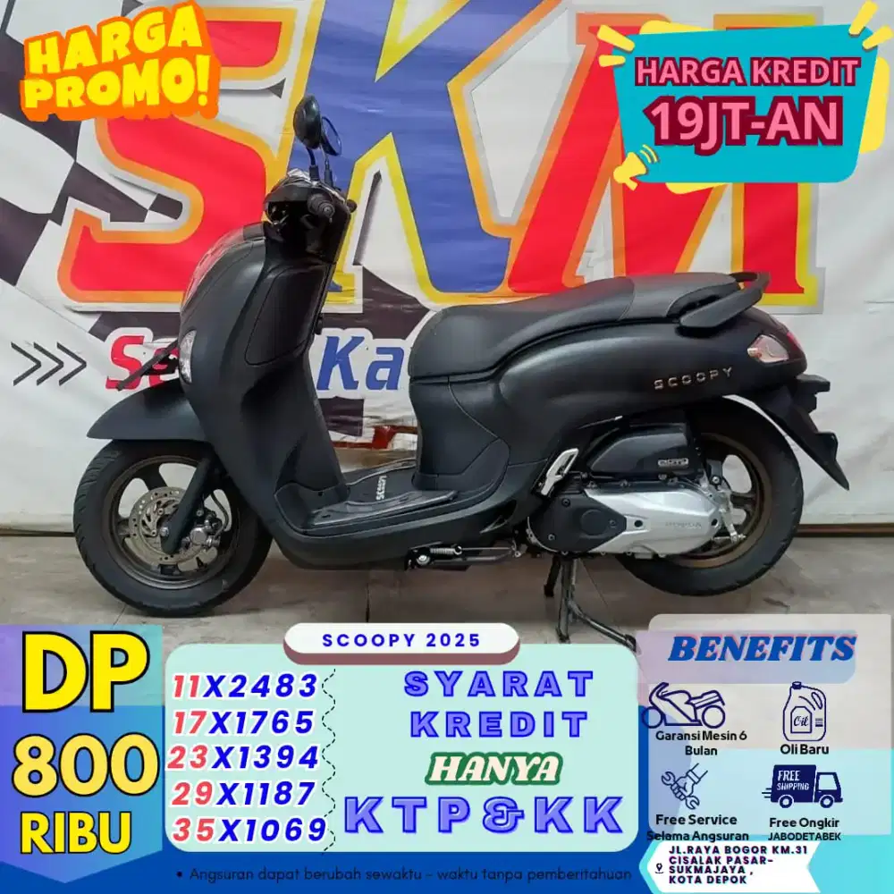 DP 800k Honda Scoopy th 2025 cash/credit