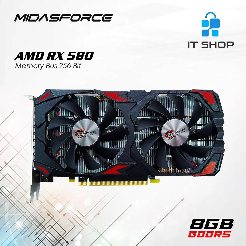 VGA Midasforce AMD RX 580 8GB GDDR5 256BIT - VGA Midas RX 580