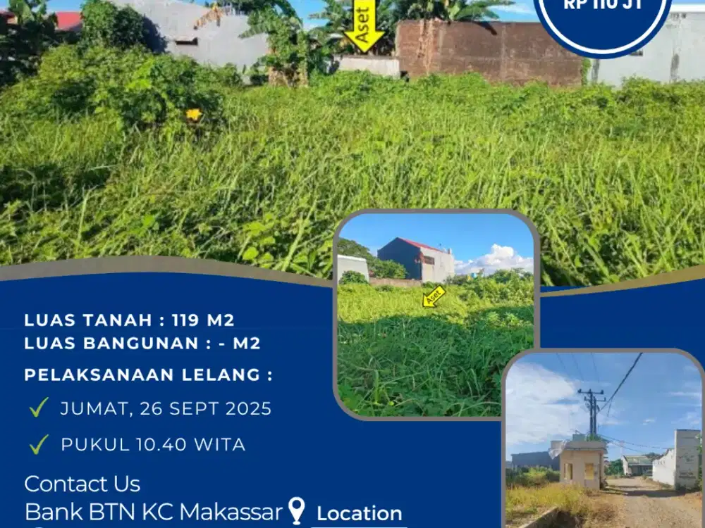 DI JUAL MELALUI LELANG TANAH DI PERUM FARIANA GREEN HILLS