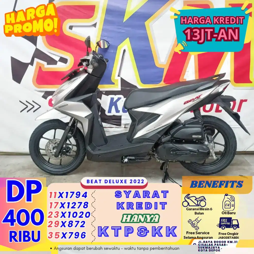 DP 400k syarat KTP&KK Honda beat deluxe th 2022 cash/credit