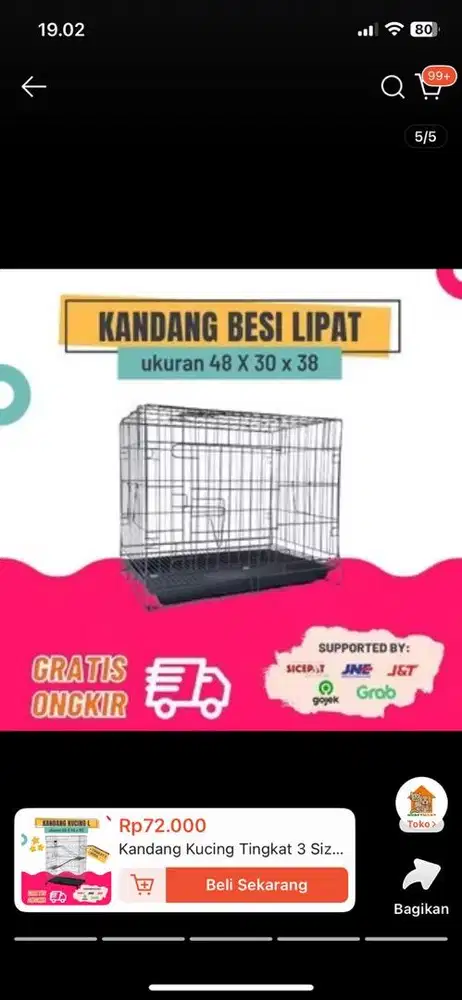 Kandang kucing/anjing/kelinci