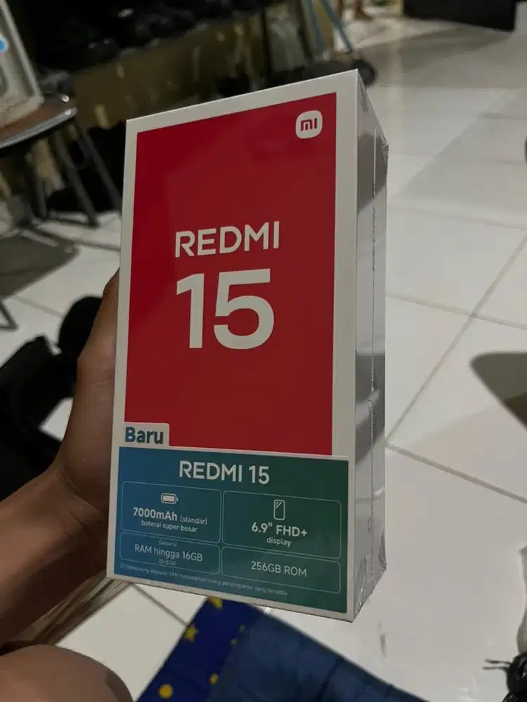 redmi 15 midnight black 8/256 gb masih segel