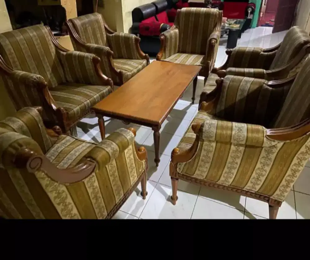 6 kursi single+meja