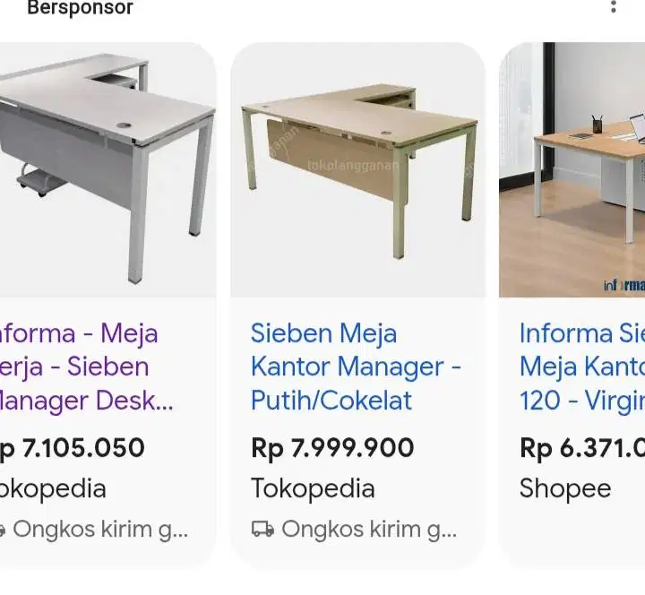 Meja manager oryginal sieben jual rugi