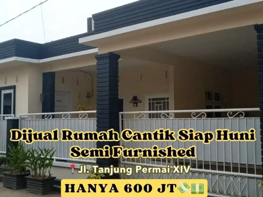 Dijual Rumah Cantik Siap Huni di Daerah Tanjung Gusta