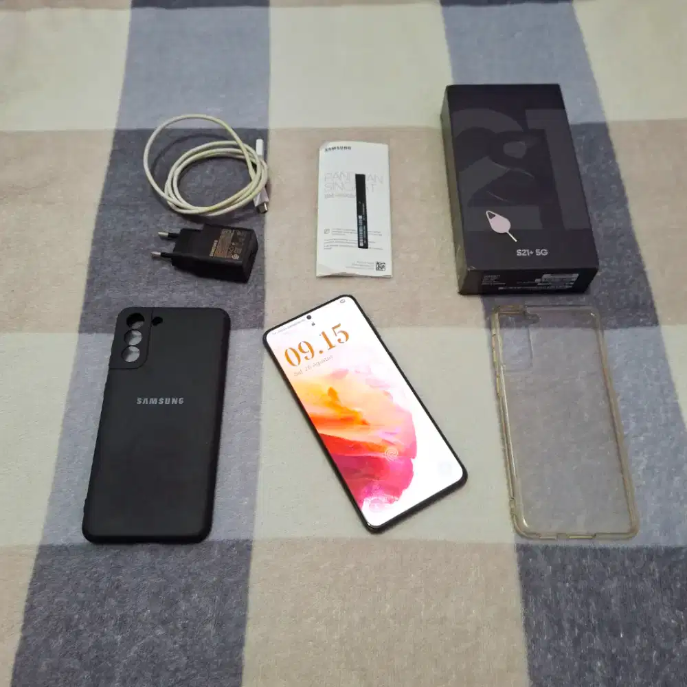Samsung s21 plus 5G 8/256GB fulset eks resmi SEIN bonus charger