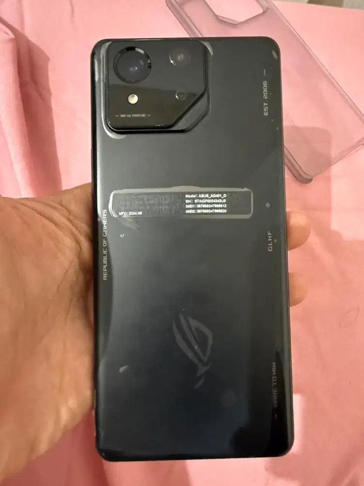 DIJUAL ASUS ROG PHONE 8 12/256 GARANSI ON PEMBELIAN BULAN 2 2025 MULUS