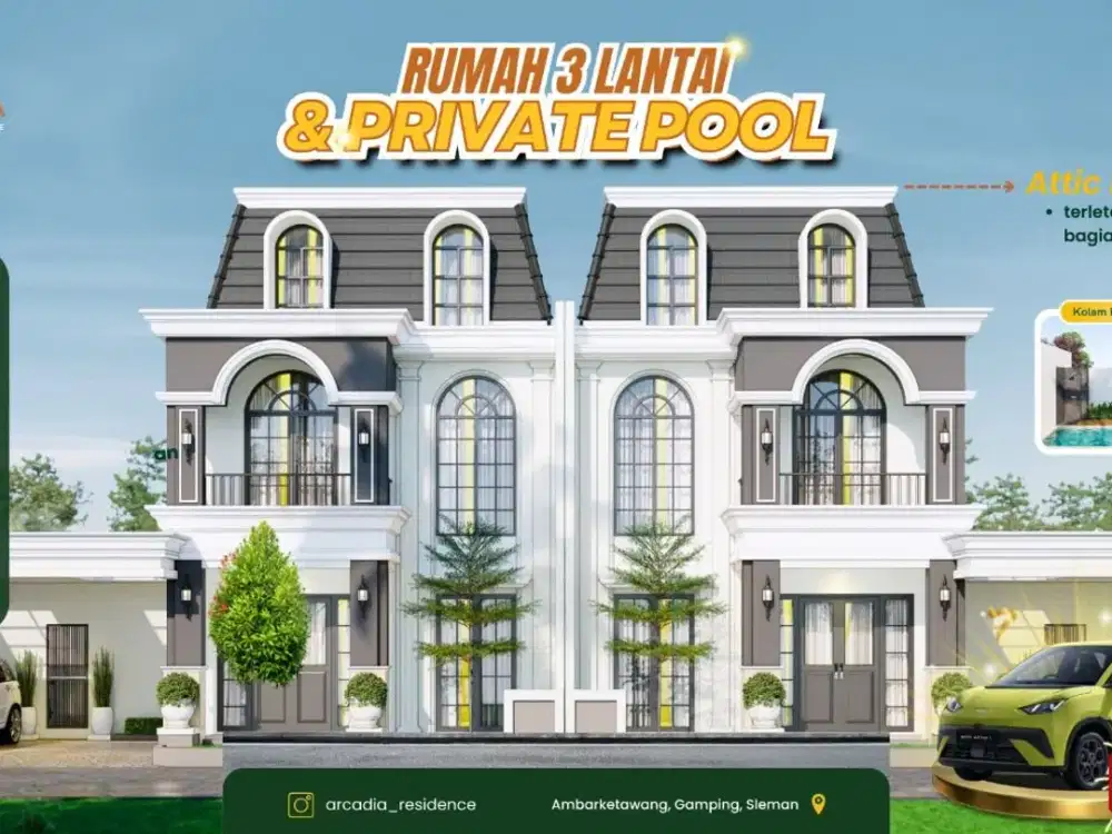Rumah American Classic Dekat Exit Tol Gamping, Siap Huni