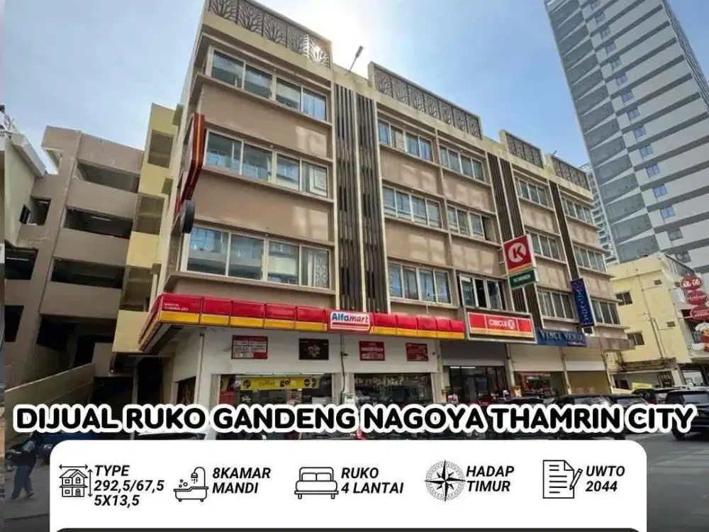 Dijual Ruko gandeng nagoya thamrin city
