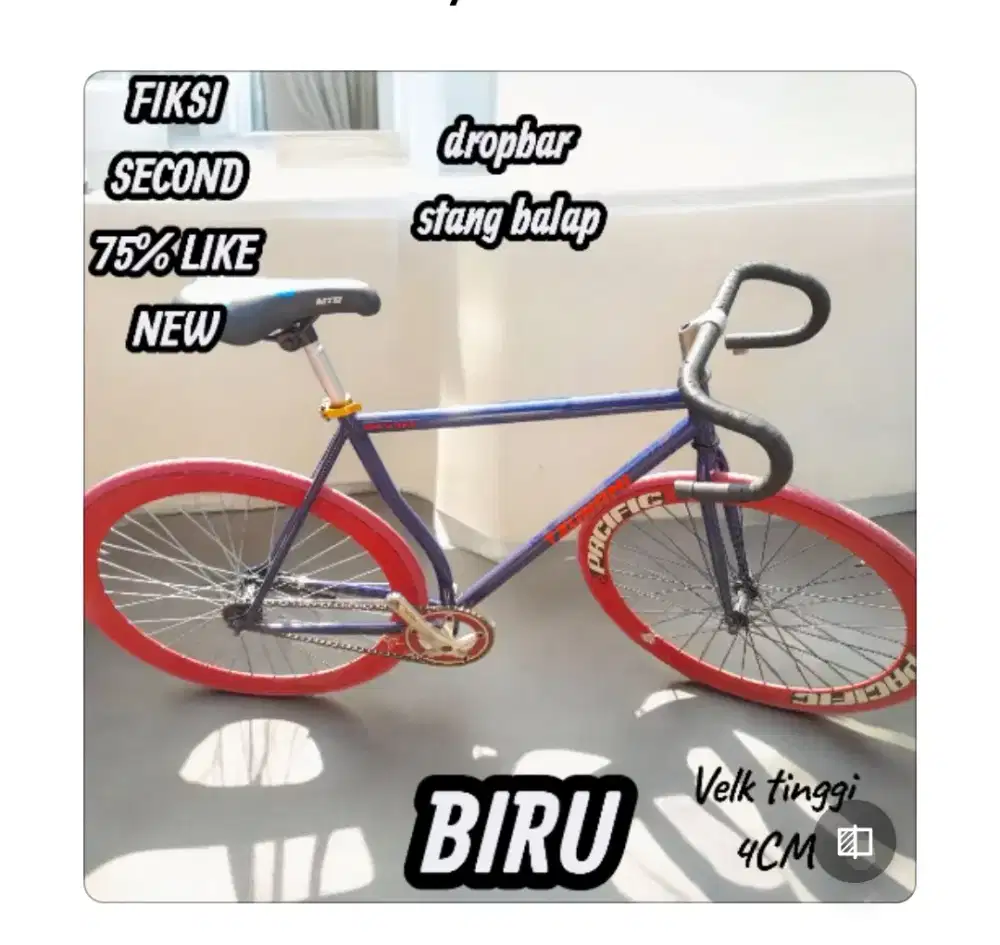 BARU HARGA 1,5JT/1,4JT/1,3JT dijual Kondisi bekas sepeda fiksi 700x25c