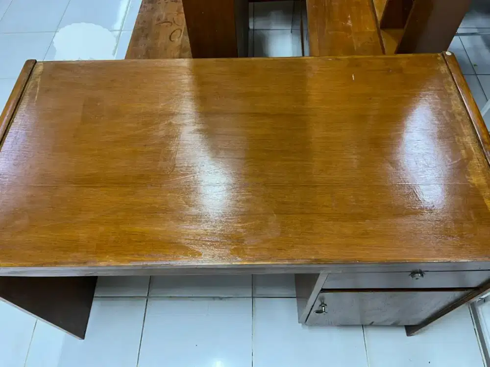Meja kantor meja belajar bahan jati