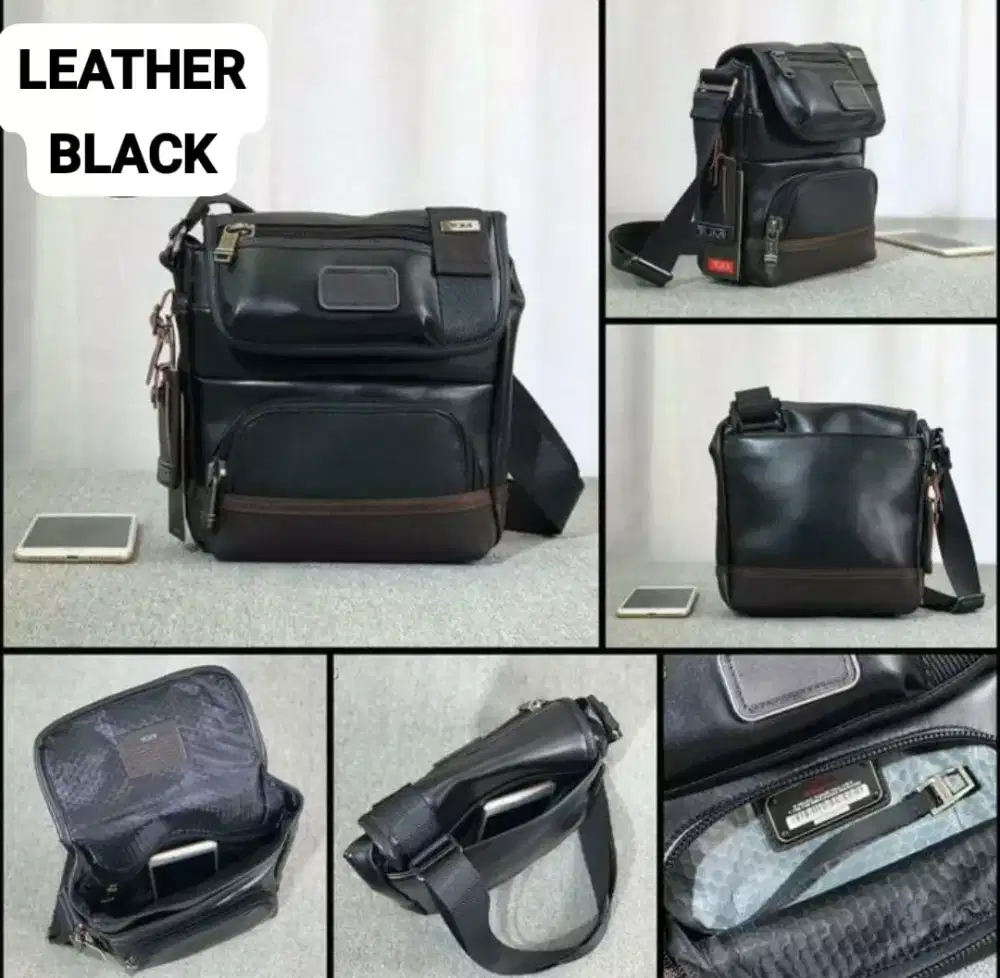 Tas Tumi Barstow Crossbody Selempang Slingbag Leather Black