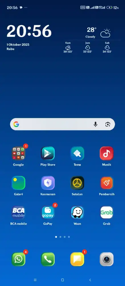 Redmi 13x warna hitam baru 2 minggu
