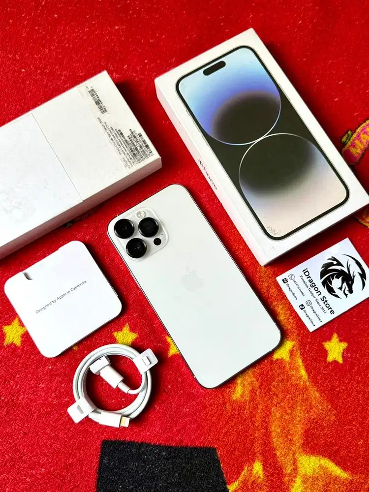 iphone 14 Pro Max 256gb Silver Fullset Mulus