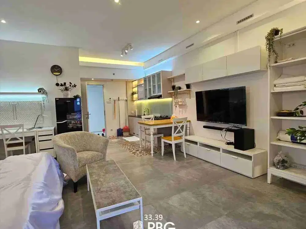 Apartemen PBG 2BR jadi 1 Furnish bagus
