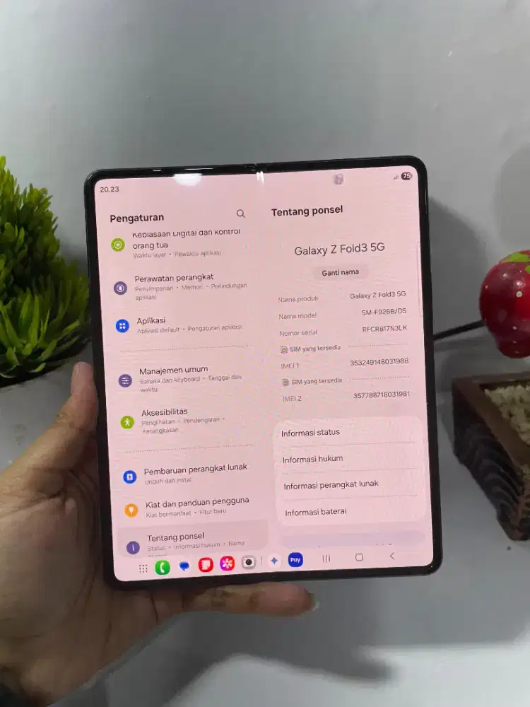 SAMSUNG Z FOLD 3 5G RAM 12/256GB ORIGINAL SEIN NORMAL 



NORMAL
