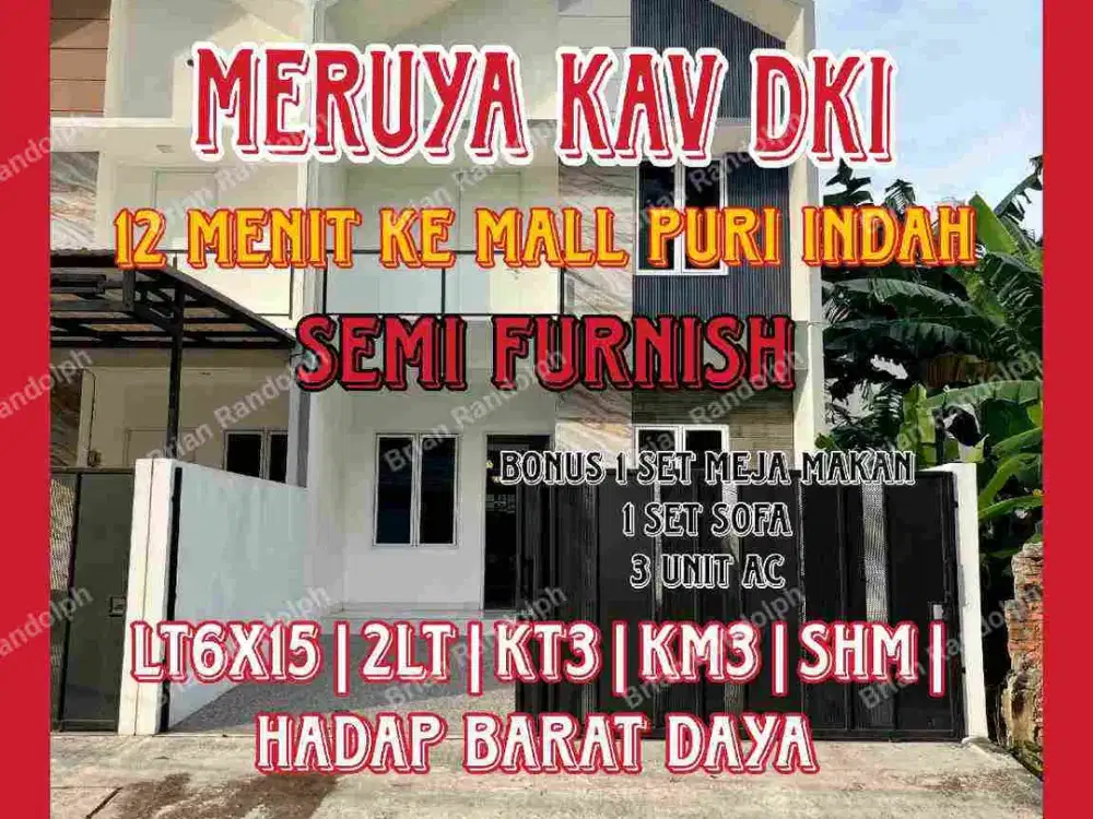 I Dijual rumah baru siap huni di meruya kavling dki dekat puri indah mall