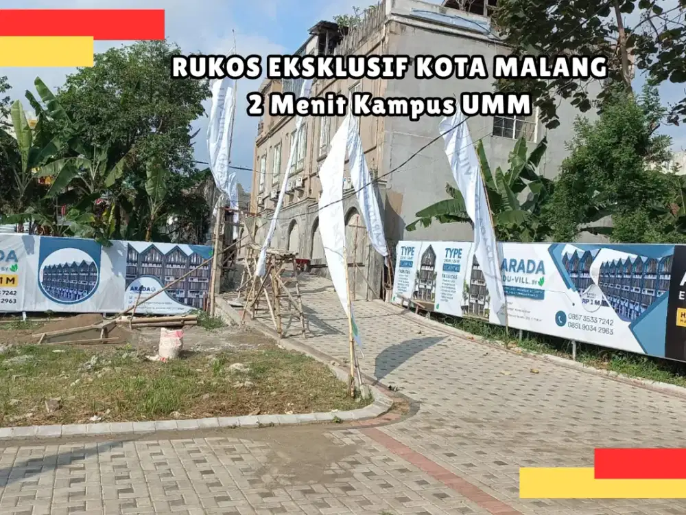 Rukos Inden 2 Lantai Dekat UMM, Cocok Usaha & Kos