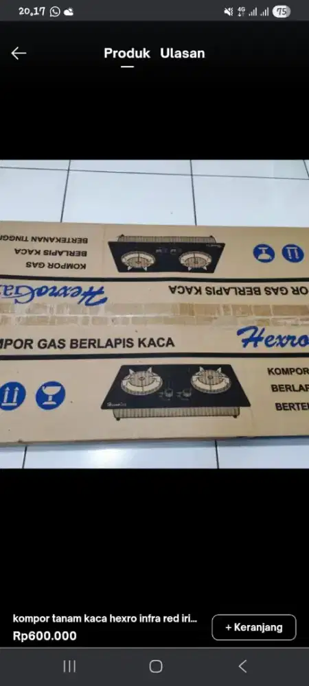 Kompor gas 2 tungku