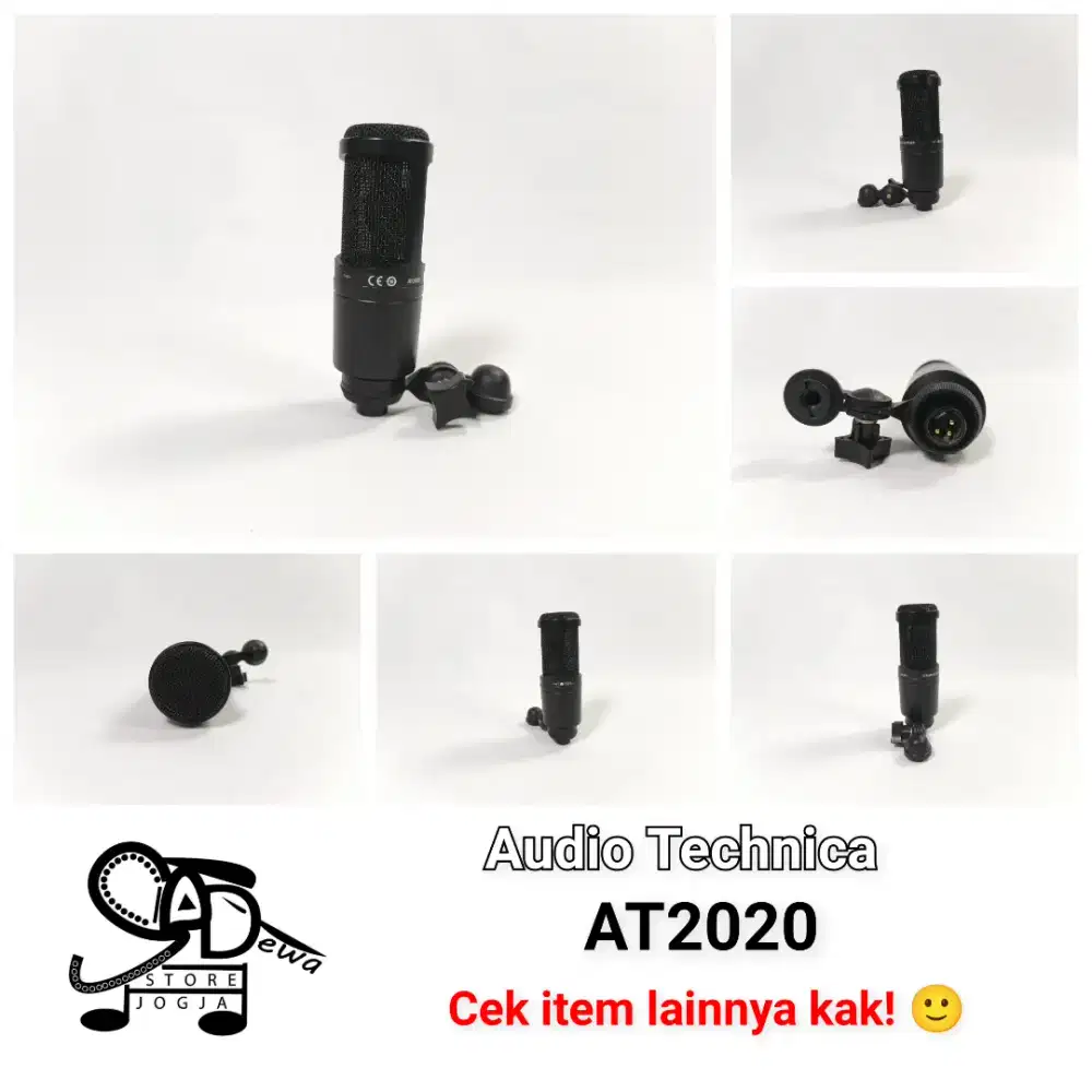 AT2020 CONDENSOR Mic AUDIO TECHNICA MICROPHONE TECNICA AT 2020