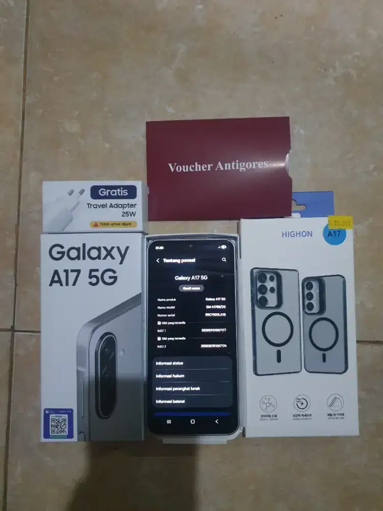Samsung A17 5G 8/256 Warna Gray Like New Eks SEIN Fullset