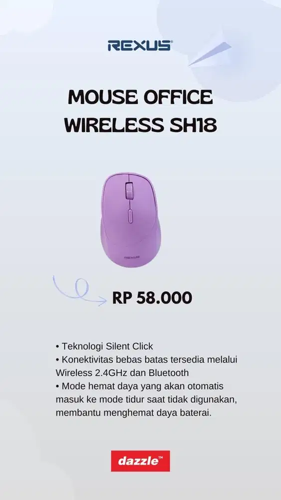 Mouse wireless bluetooth rexus SH18