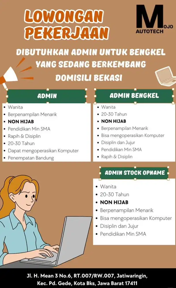 LOWONGAN STAFF ADMIN BEKASI