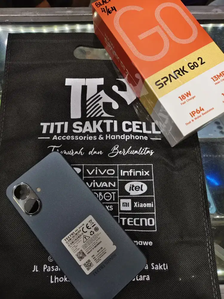 Tecno spark go 2 cuci gudang garansi resmi 13 bulan new