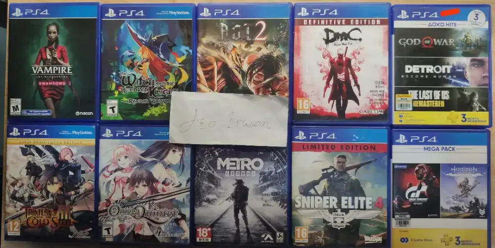 Kaset ps4 bd playstation 4 games ps 4 god of war dead or alive