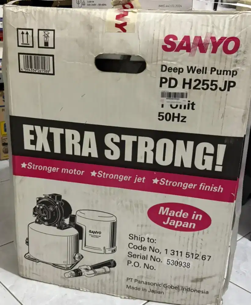 Pompa Sanyo PD H255JP Made Japan Asli