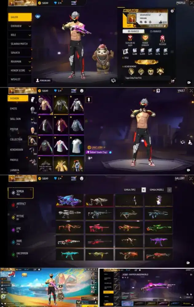 Jual akun ff Alhamdulillah aman