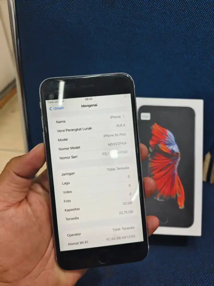 Iphone 6s plus 32gb lengkap