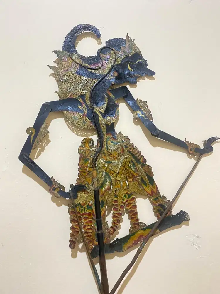 Wayang Kulit Antik Tahun 1940 – Koleksi Langka (Tokoh Ksatria Arjuna)