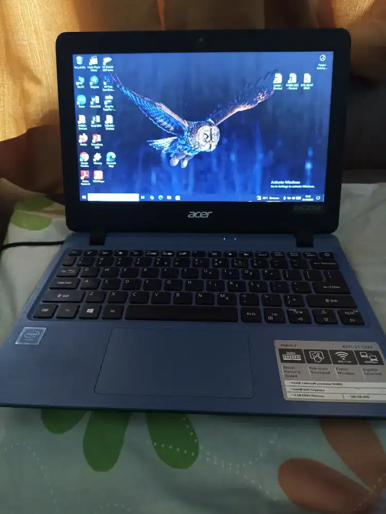 Acer aspire 3, 11 inchis, biru