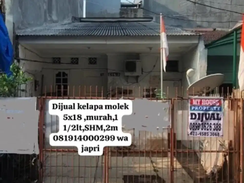 Jual cepat Rmh jln Kelapa Molek kond baik