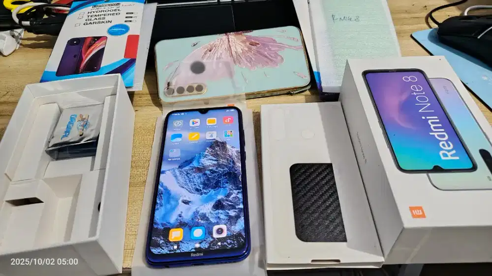 Smartphone ​Xiaomi redmi note 8 Biru, Fullset Normal, Bantul