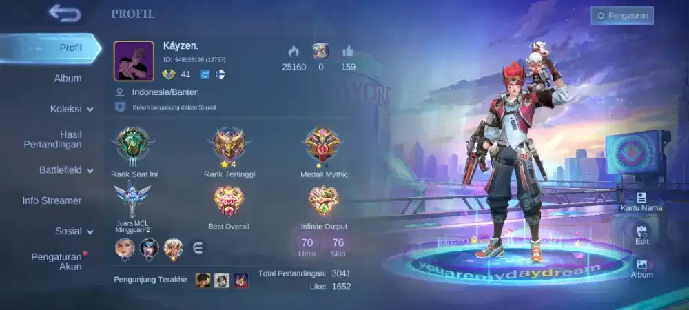 Akun mobile legend murah
