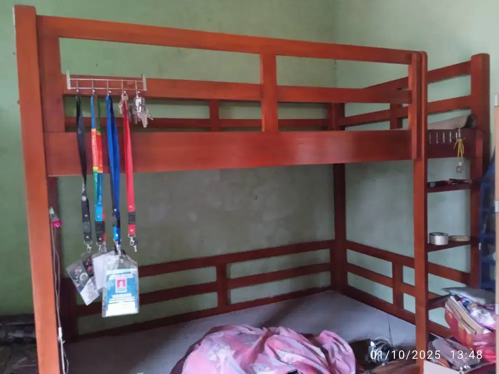 JUAL CEPAT TEMPAT TIDUR TINGKAT KAYU JATI