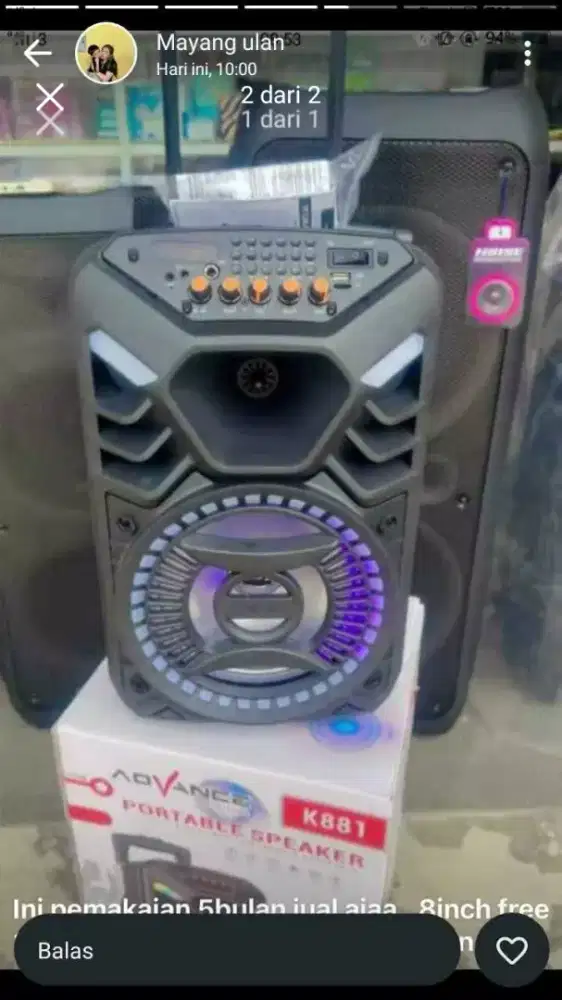Speaker bluetooth ADVANCE k881 8 inch