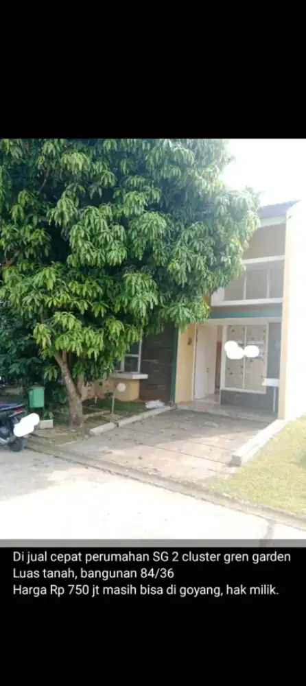 Rumah serpong garden 2 cluster gren garden cisauk