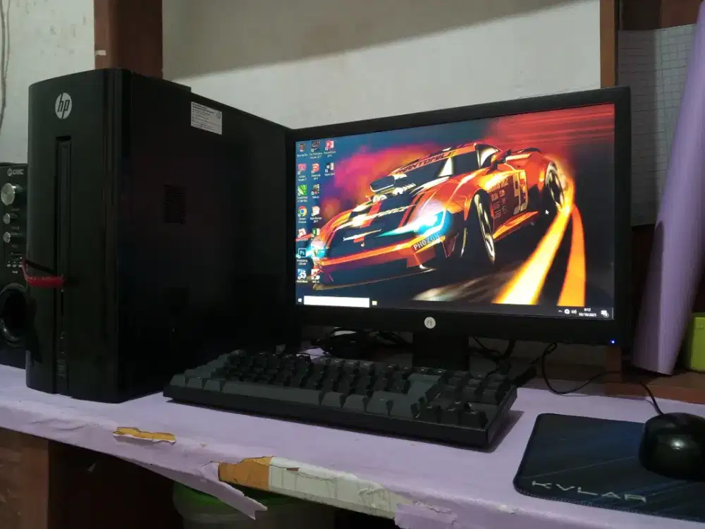 Pc gaming dan editing ringan (intel gen4 + ram 8gb + monitor 19inc) HP