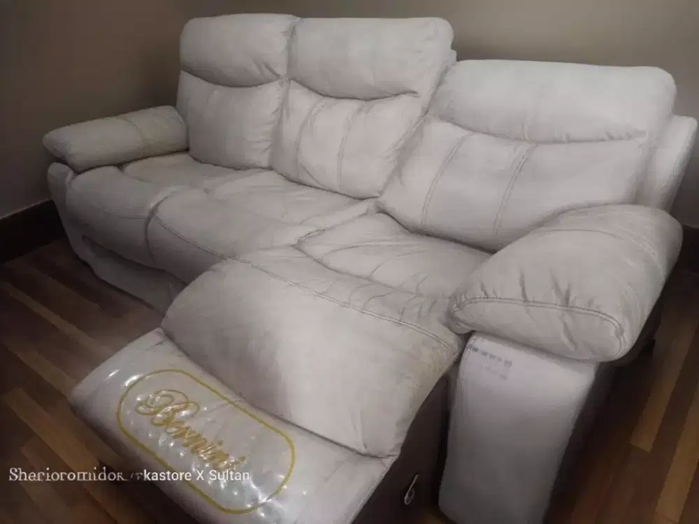 Sofa reclining electric kulit impor Italy merk Bernini 3 seater murmer