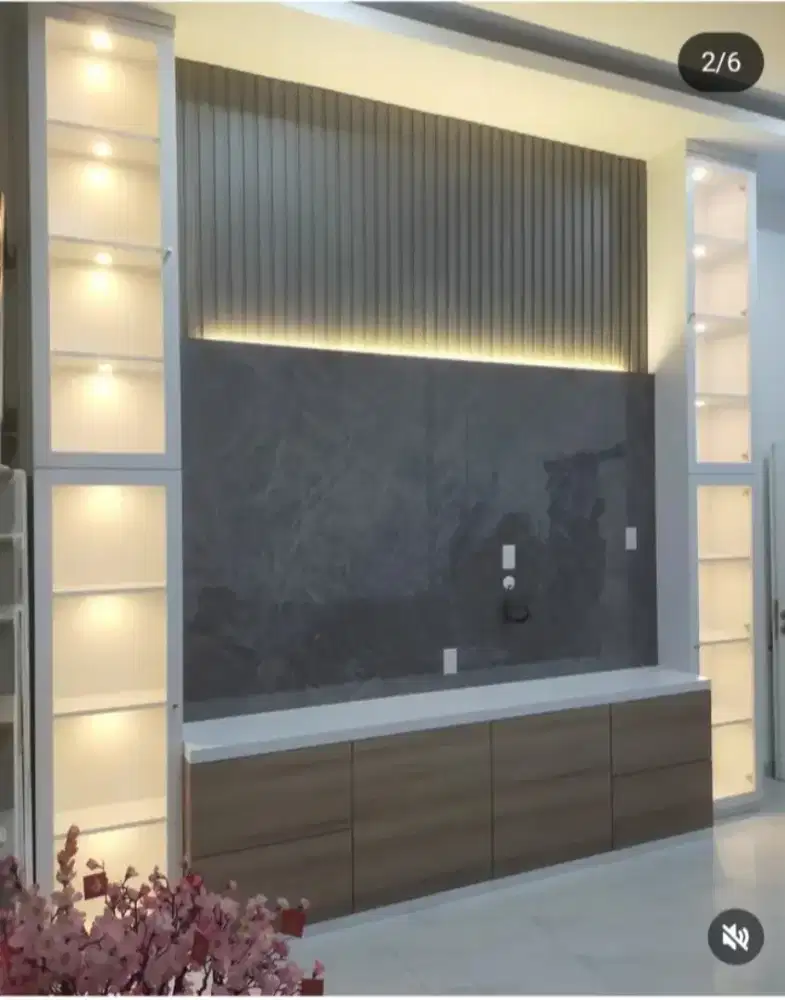 Cabinet TV Backdrop