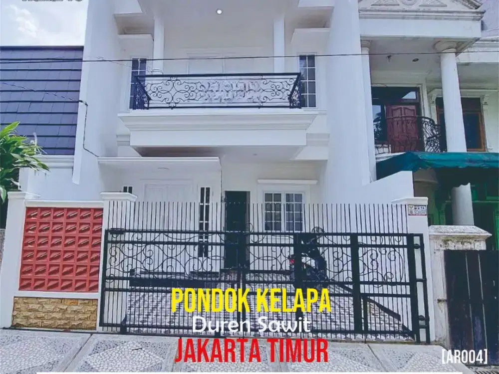 Rumah Dijual Lingkungan Komplek Asri & Nyaman Di Pondok Kelapa - Duren Sawit, Jakarta Timur [AR004]